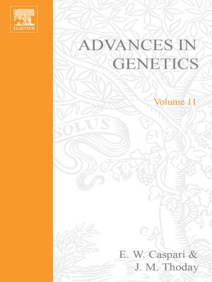cover image of Advances in Genetics